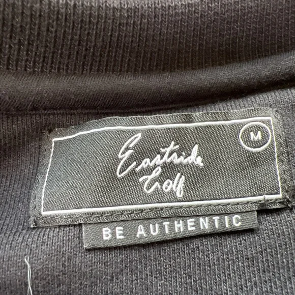 Eastside Golf Core Fleece Crew Script Logo Black Men Sweatshirt Size M NEW - Picture 4 of 10